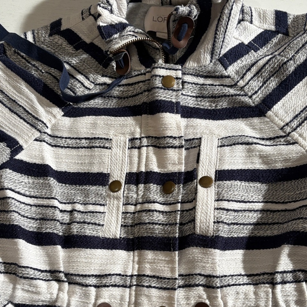 LOFT Striped Navy and White Jacket - Picture 5 of 8